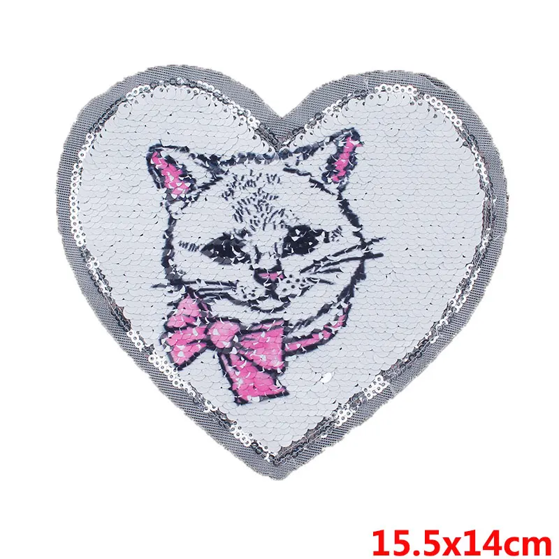 Единорог блесток патч шитье на патчи для одежды мультфильм кошка рубашка