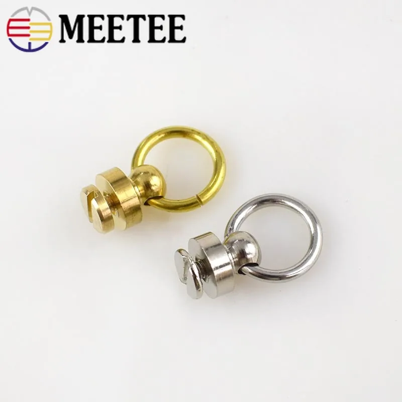 Круглые латунные винты шпильки для сумки вешалки ремней заклепки ногтей