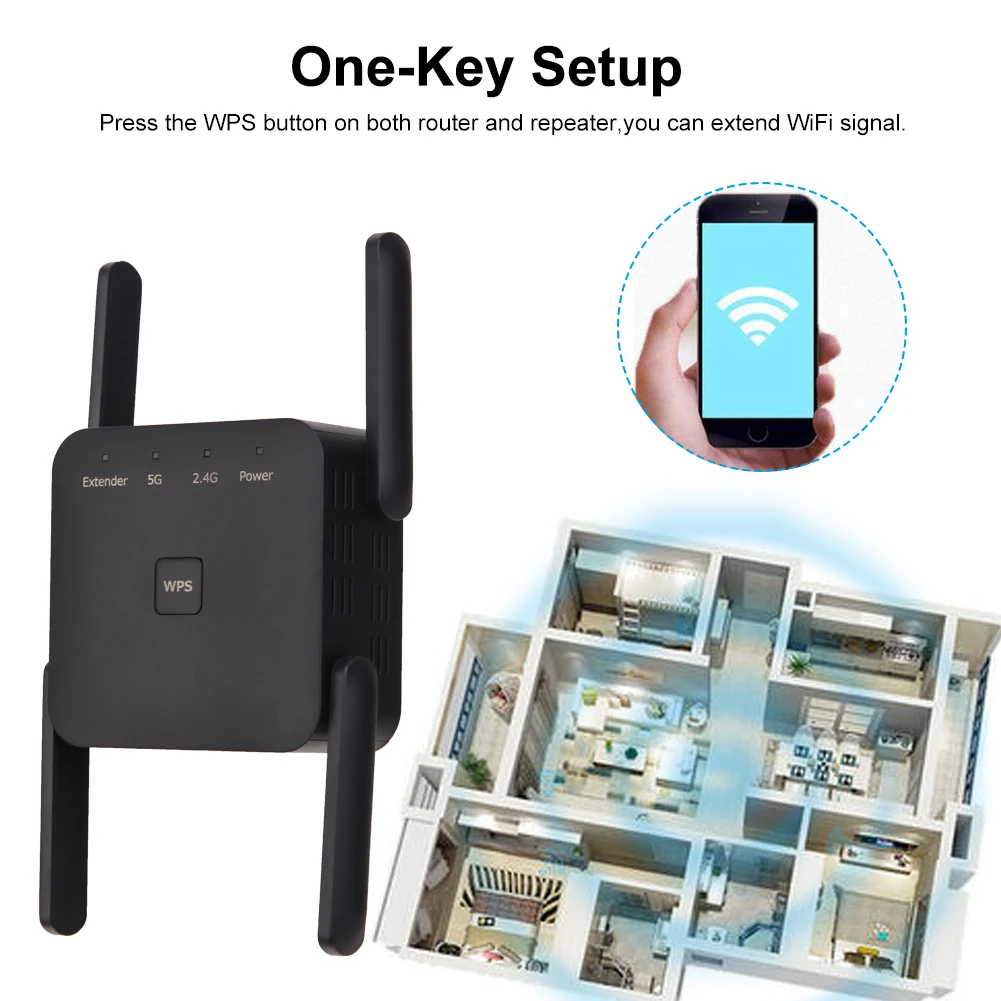 2 4G/5G Wi Fi ретранслятор усилитель сигнала двухдиапазонный беспроводной AC
