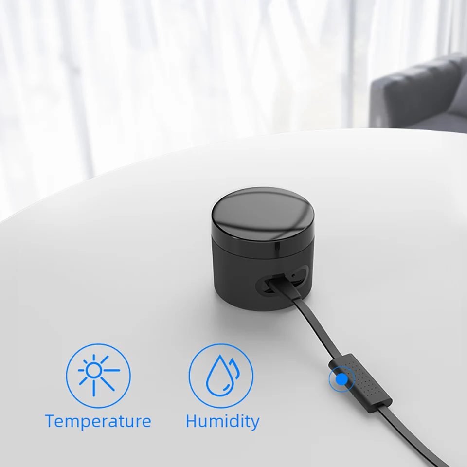 

BroadLink RM4 Mini Smart Universal WIFI IR Remote controller for TV, Air-con,Temperature Humidity Sensor HTS2 work with Alexa