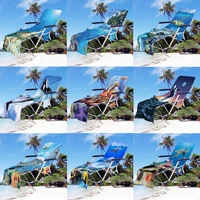 summer chair cover adults sun lounger bed ocean dolphin turtle cover holiday garden swimming pool lounge chairs covers