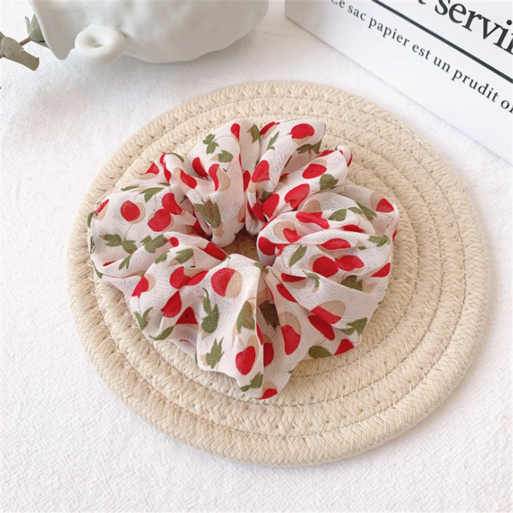 Модные Красочные эластичные резинки для волос в виде вишни красивые элегантные