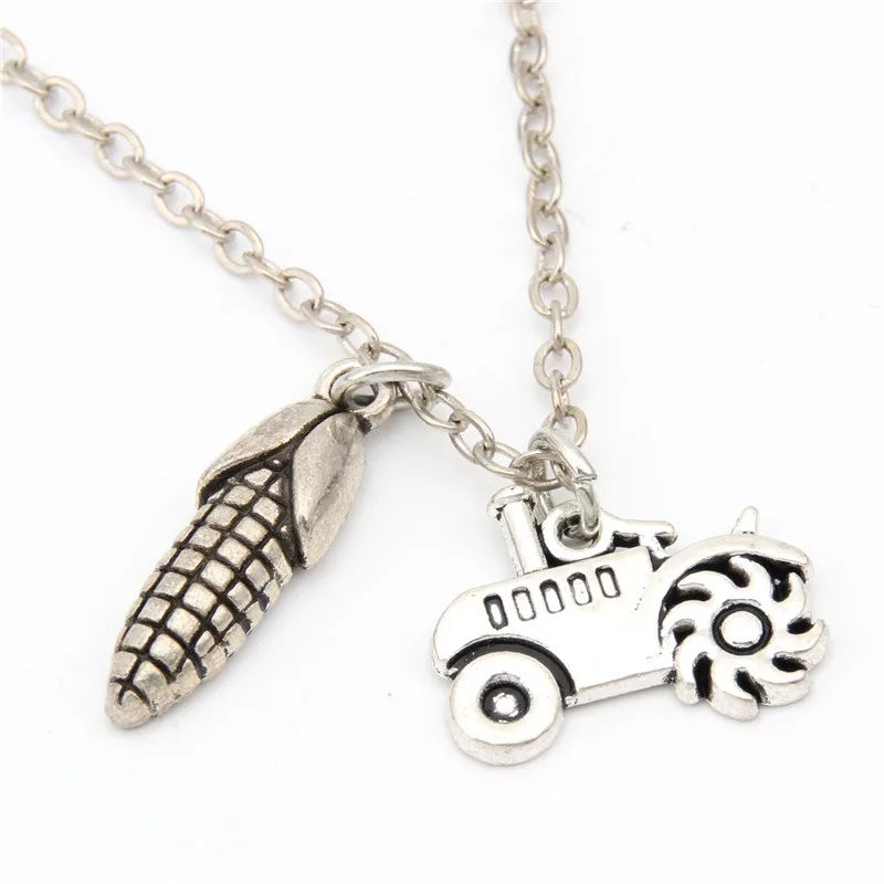 1 шт. Милые ожерелья для трактора изготовленные из металла подарок фермерам колье