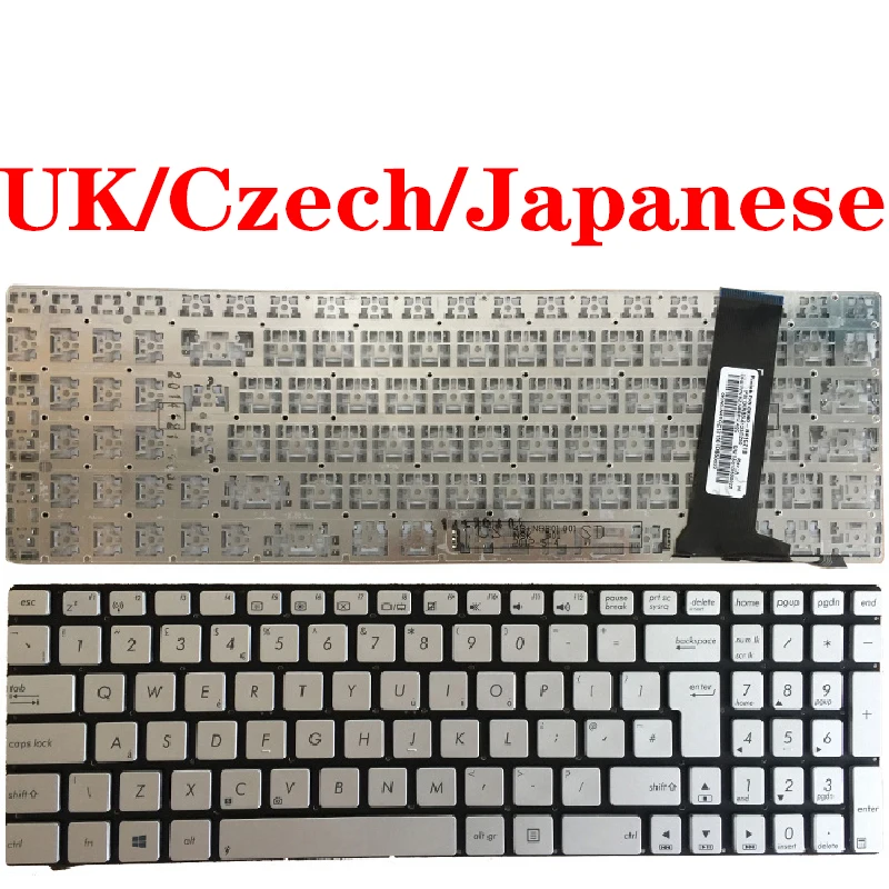 Английская/японская/Чешская Клавиатура для ноутбука ASUS N56 N56V N76 N76V N76VB N76VJ N76VM N76VZ