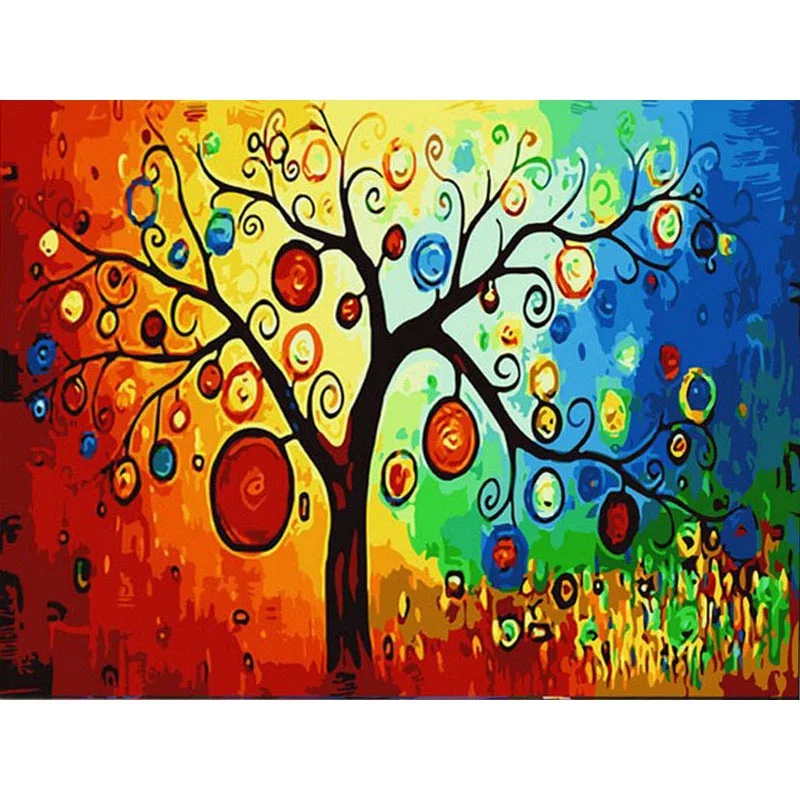 

DIY Acrylic Oil Painting Frameless Wall Decor By Numbers Hand Painted Canvas Painting for Living Room Home Decor