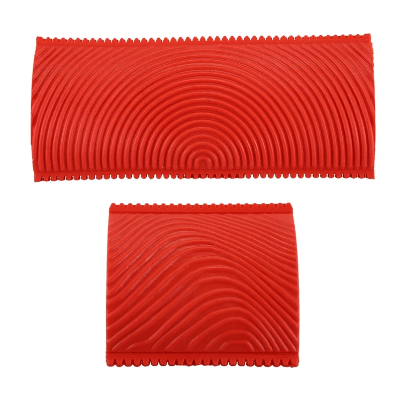 

2PCS 3 Inch 6 Inch Imitation Wood Grain Paint Roller Brush Wall Painting Tool sets Wall Texture Art Painting Tool Set