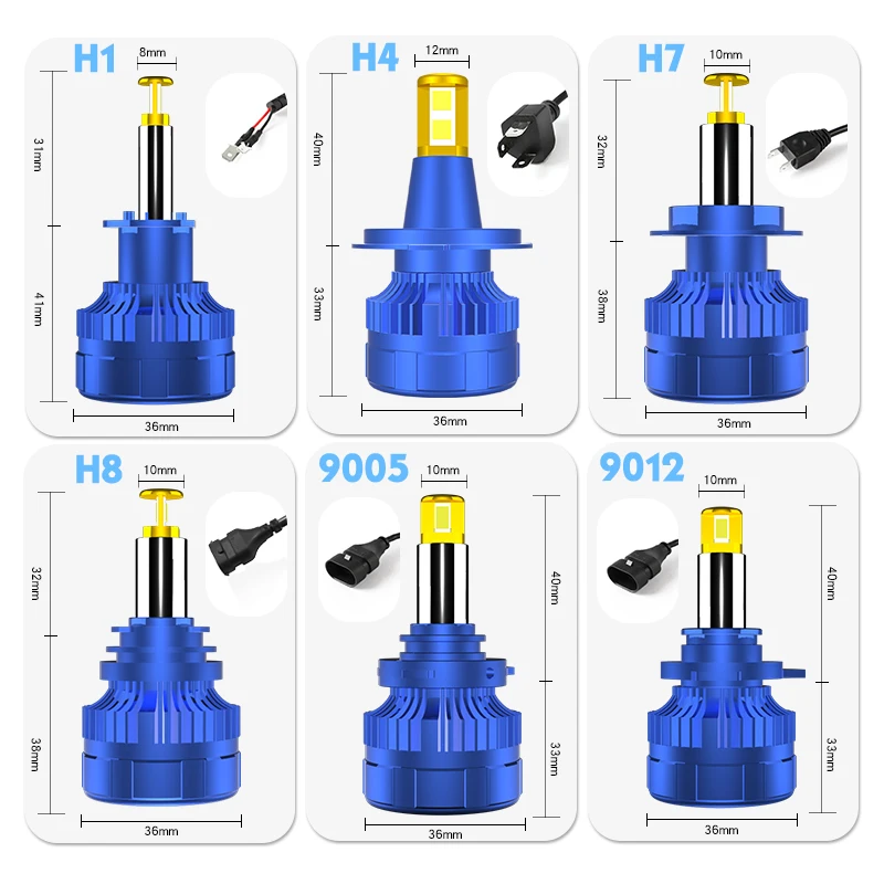 Противотуманная фара XIANG RUI 42000LM H8 H9 H11 4300K H1 H7 9005HB3 9006HB4 9012 6000K Canbus светодиодный ная