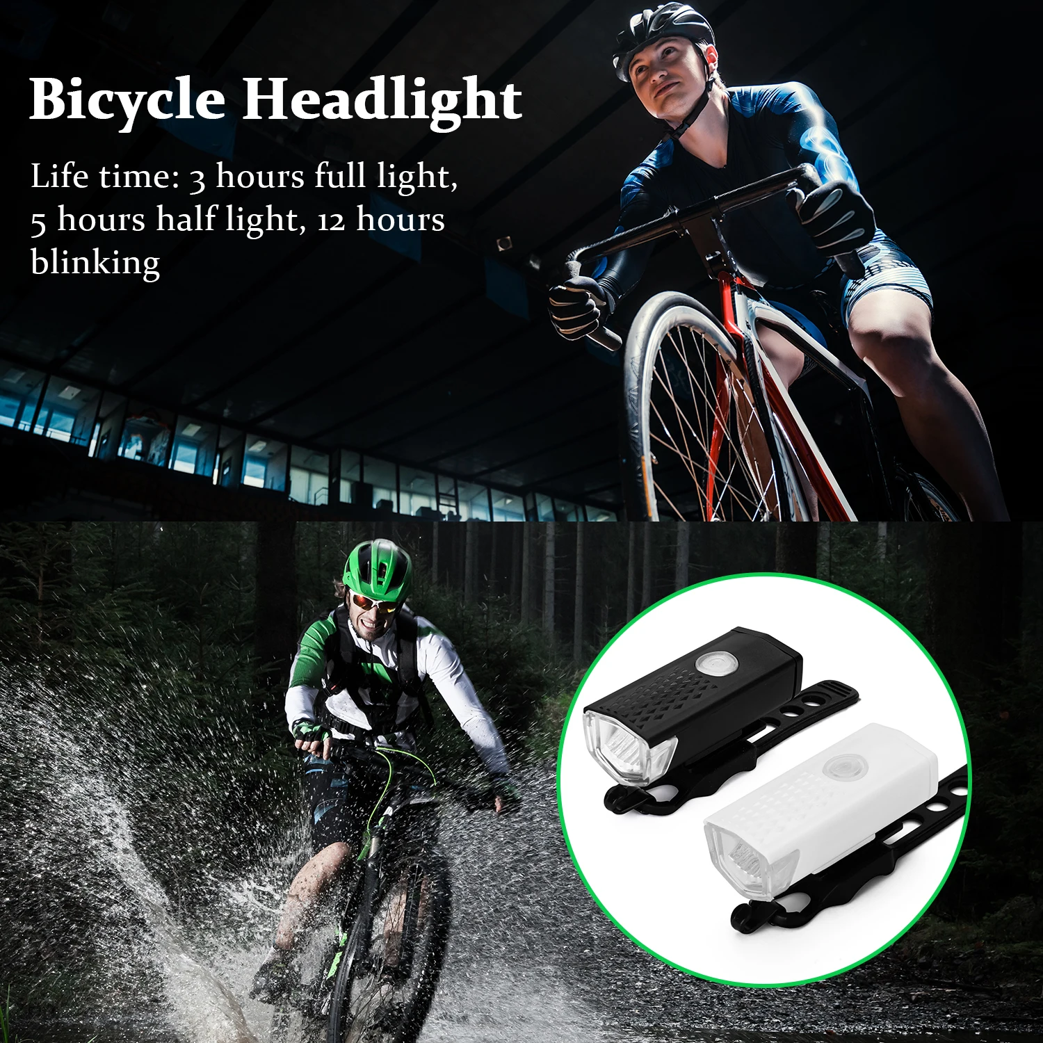 

Waterproof Bicycle Light USB Rechargeable Front LED Bike Lights Cycling Lamp Torch Handlebar Flashlight Bike Accessories