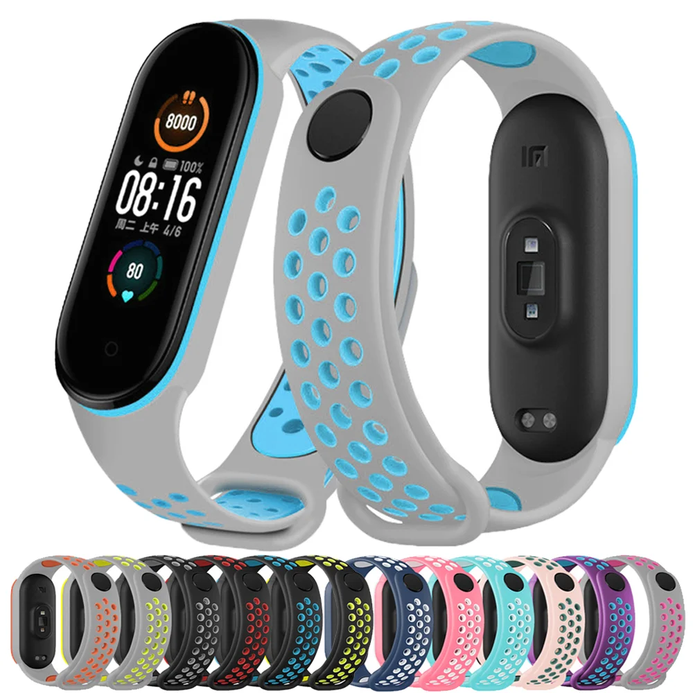 

Silicone strap for xiaomi mi band 6 bracelet smartwatch wristband Replacement belt correa for mi band 5 4 3 strap accessories