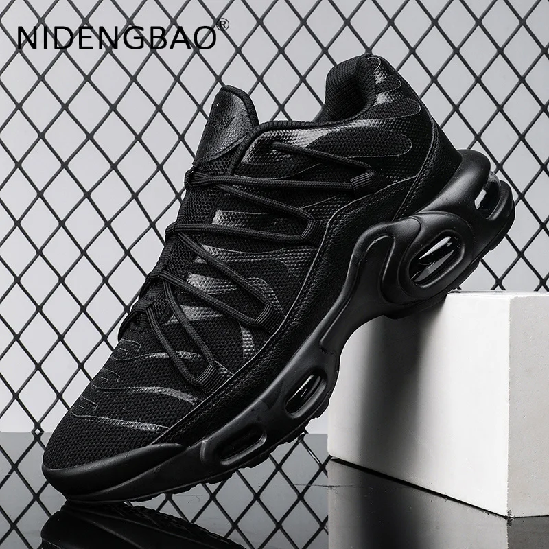 Air Cushion Running Shoes Men's Sneakers Breathable Damping Marathon Sports Shoes Gym Athletic Trainers Heighten Casual Footwear