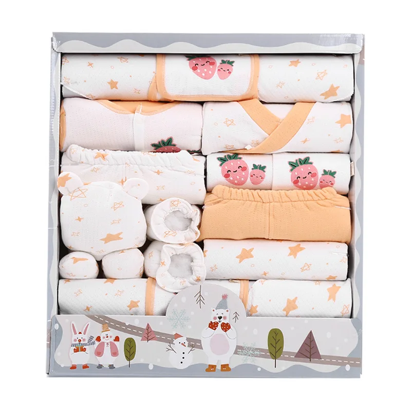 Детский комплект из 18 предметов унисекс хлопковая одежда для новорожденных