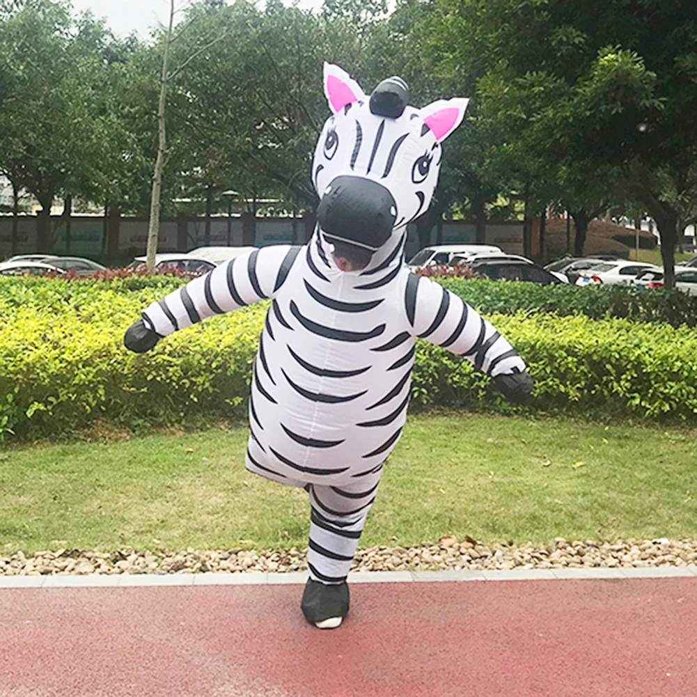 

Zebra Inflatable Costume Party Cosplay Mascot Cartoon Animal Halloween Suit for Kids Boys Girls Gifts Education Toys