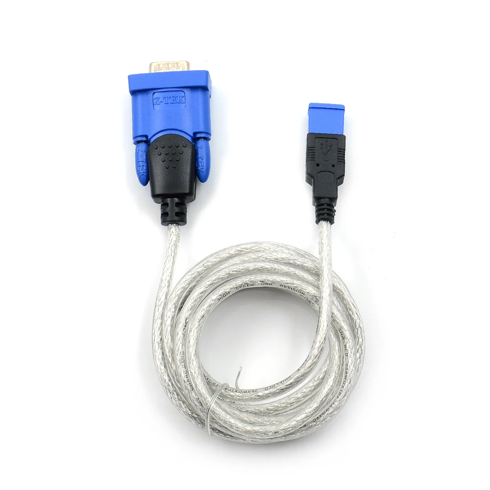 Лучшая цена USB к RS232 конвертер USB-коннектор Z TEK Rs232 кабель и соединитель OBD2 |