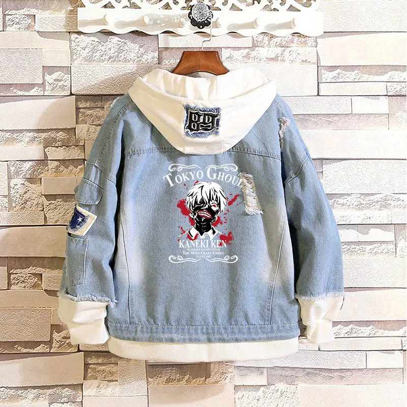 Аниме Токийский Гуль канеки Кен косплей костюмы джинсовые джинсы куртка Костюмы
