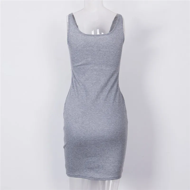 

Sexy Women's Backless Sleeveless Dresses Summer Bandage Slim Bodycon Party Cocktail Split Mini Dress