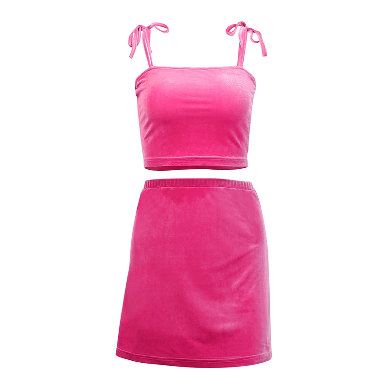 Х х обернутая грудь замша туба топ юбка костюм Женская Летняя мода новый