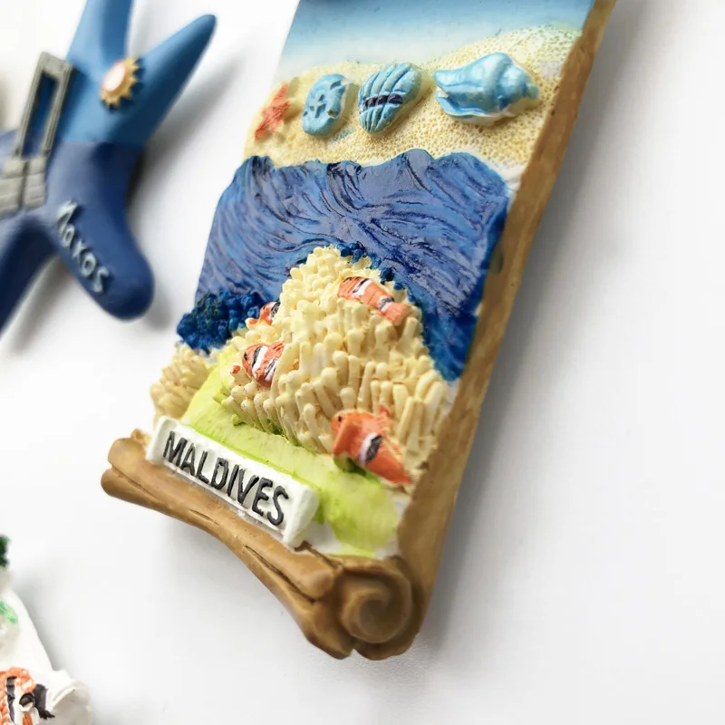 Наклейка на холодильник с изображением природы из мира туризма пляж и океан