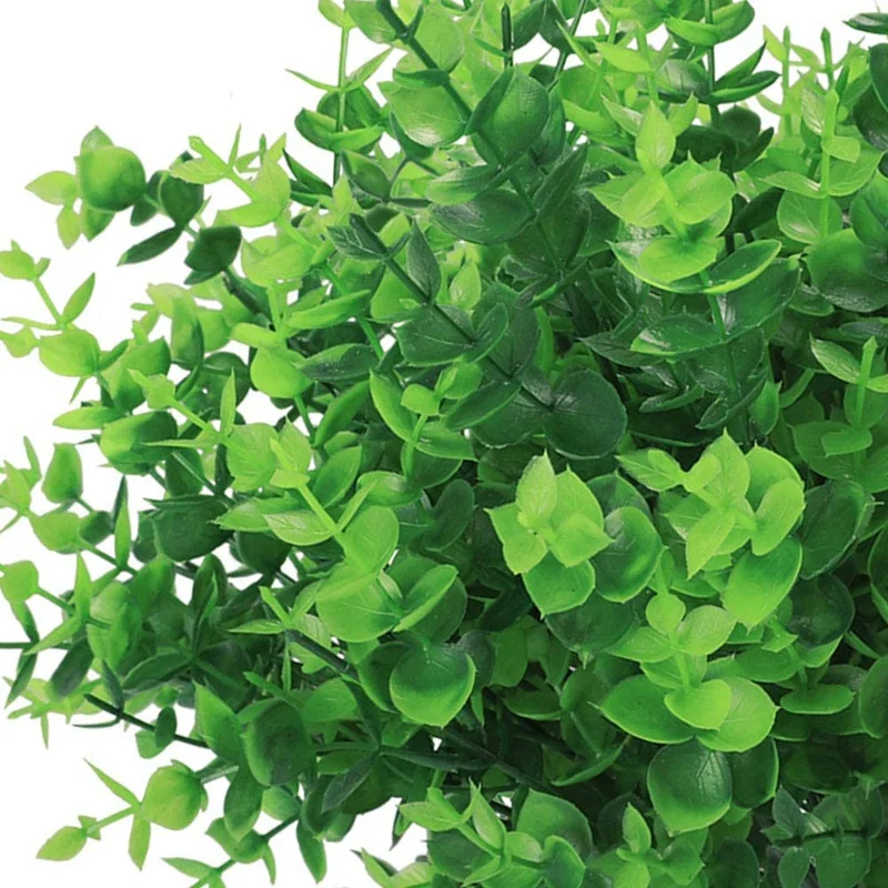 24 шт Искусственные зелени уличные растения пластиковый самшитовый коврик