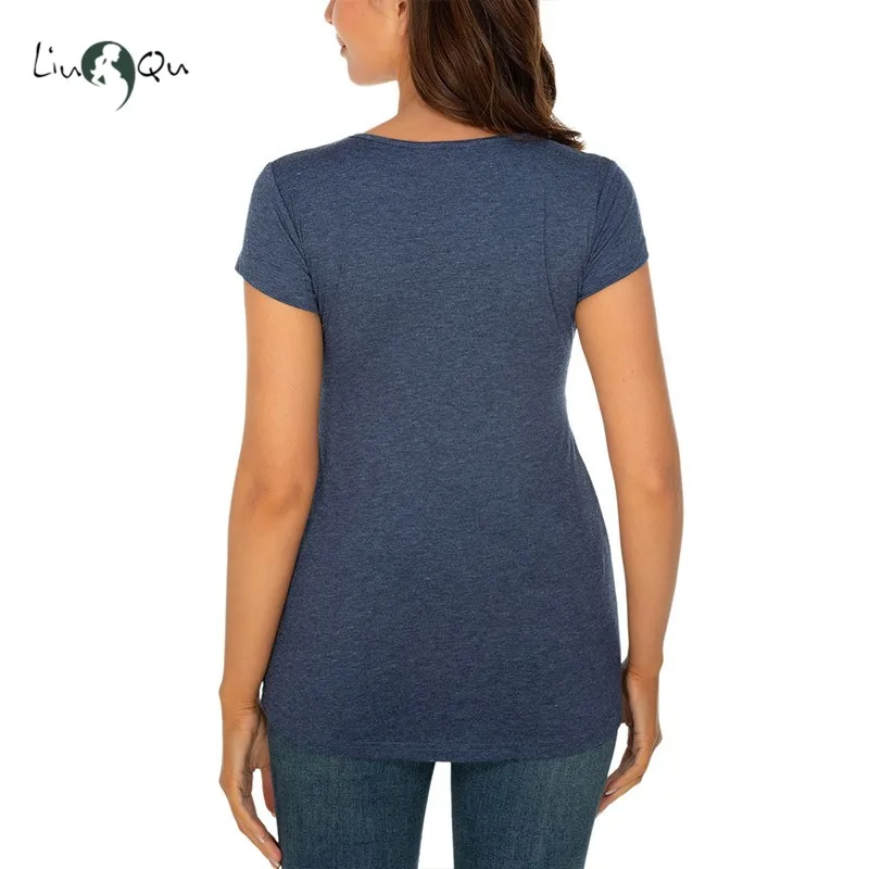 

Maternity Summer Tops Women Pregnancy Short Sleeve T-Shirts Vogue Tees for Pregnant Elegant Ladies Top Cute Women Clothings