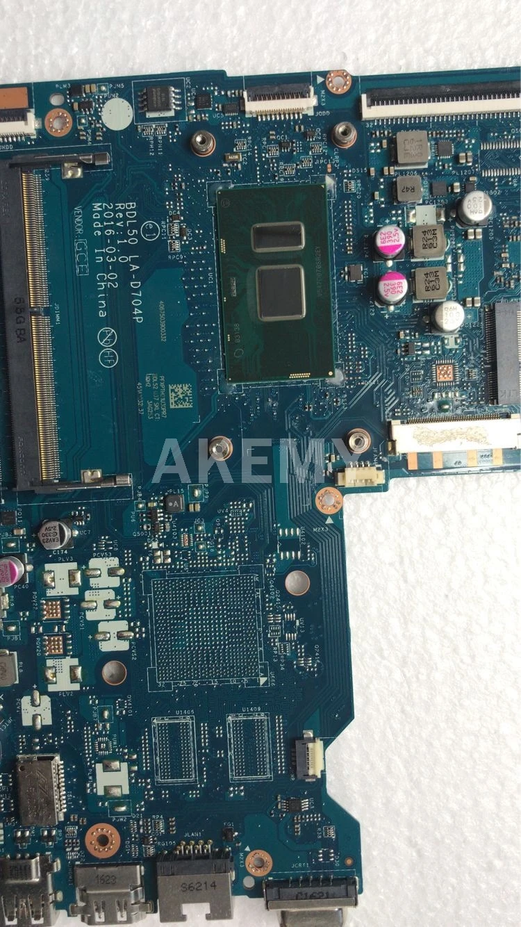

Akemy For HP 15-AY 15-AC 250 G5 BDL50 LA-D704P Laptop Motherboard MainBoard W/ I5 6200U DDR4 Test Ok Fast Ship