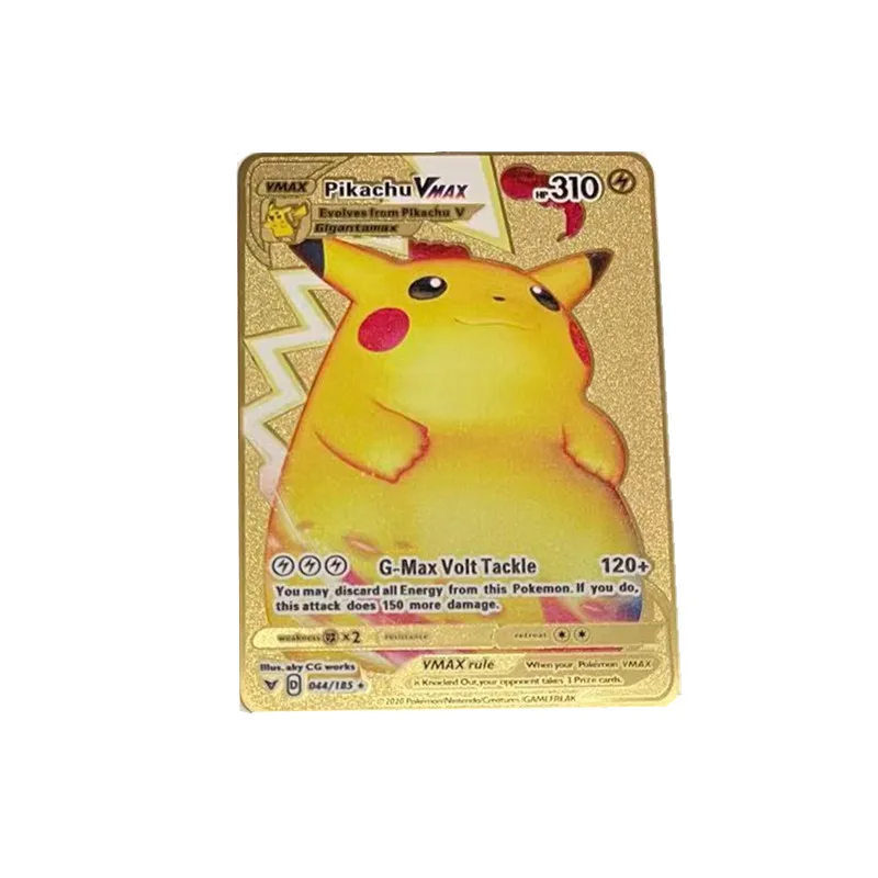 Juego de cartas de Pok&eacute;mon, set de 10 unids/set, versi&oacute;n en ingl&eacute;s, Pikachu, Charizard, VMAX, juego de cartas de oro, Anime, carta de batalla, Colecci&oacute;n comercial, modelo de juguete-1
