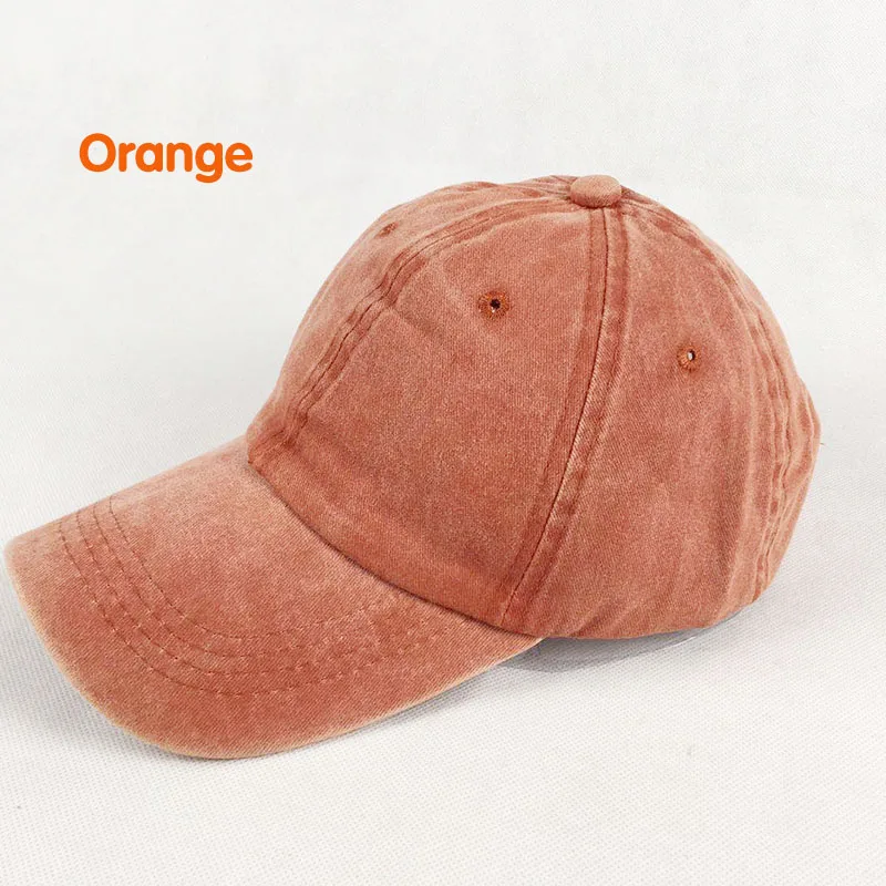 

Washed hat solid colors baseball cap for men and women. Cotton wash with water to make old cap