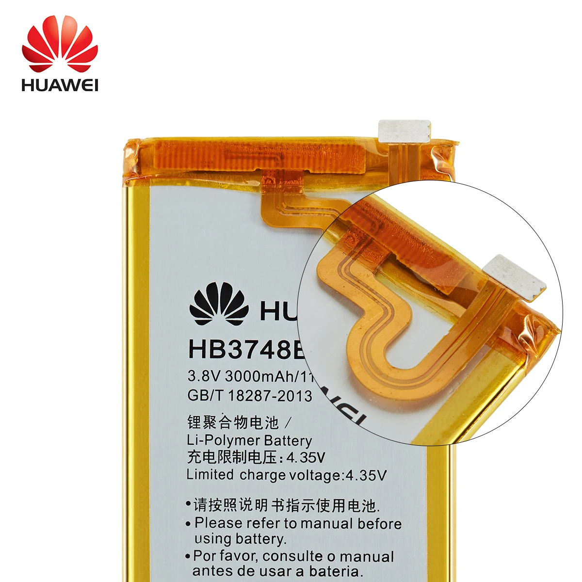100% Оригинальный аккумулятор Huawei HB3748B8EBC 3000 мАч для Ascend G7 G7-TL100 C199 C199-CL00 C199S RIO-AL00 TL00 UL00