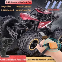 updated version 2 4g radio control rc car gesture sensor 2 4g watch bigfoot buggy high speed trucks off road truck toy for child