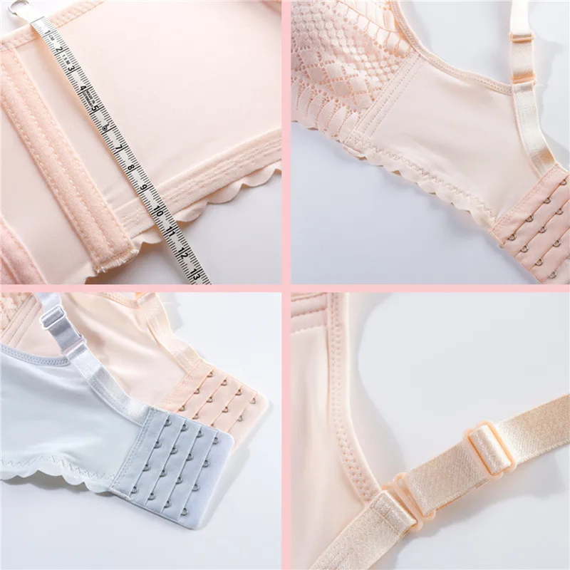 

Women'S Bra Front Closure Anti-Sagging Underwear For Ladies Non-Wired Push Up Comfortable New Bra Deep V Femme Underwear