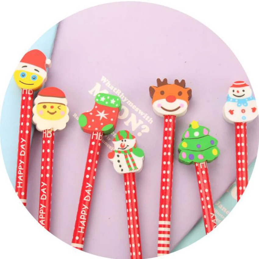 1 шт. новые рождественские карандаши с резиной напрямую от производителя студентов в кабинетные канцелярские принадлежности набор канцелярских принадлежностей для студентов