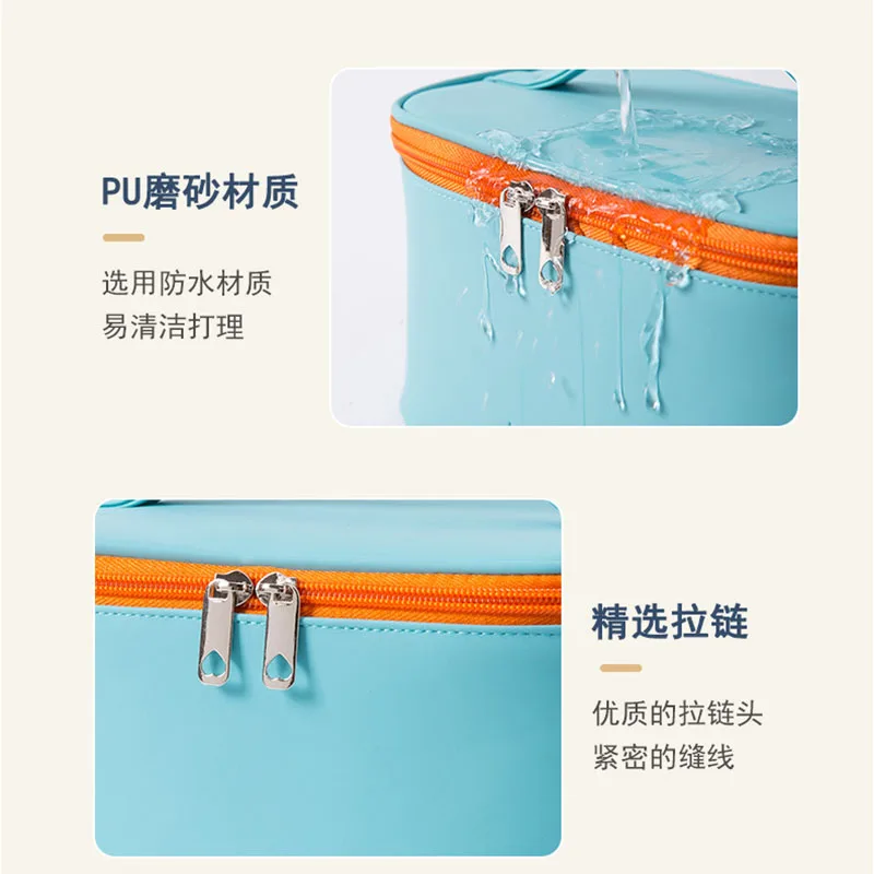 

New PU portable cosmetic bag portable cosmetic case large capacity storage bag cosmetic storage bag
