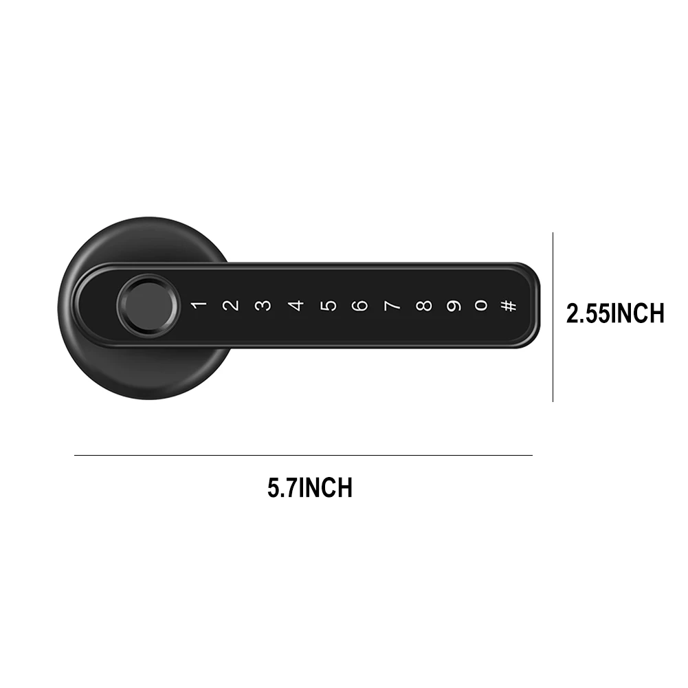 

Multifunctional Fingerprint Door Lock Smart Keyless Entry Biometric Keypad Password Lever Handle Lock For iOS/Android