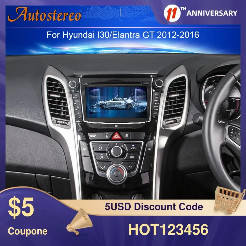Автомобильный DVD плеер Px6 Android 10 0 DSP для Hyundai I30 2011 2016 автомобильный GPS навигатор