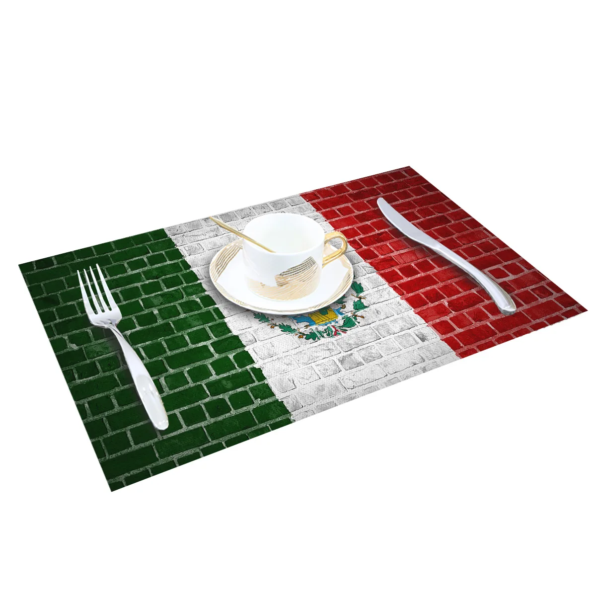 Portuguese Flag Wall Tile Pattern Table Mat Kitchen Decoration Placemat Napkin For Wedding Dining Accessories | Дом и сад