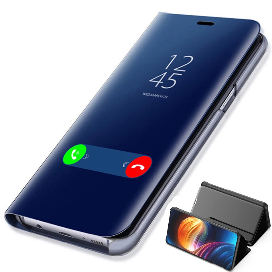 Зеркальный Чехол книжка для VIVO U3 Y19 Y5S S5 V17 NEO S1 PRO Z5X Z1 Y91 Y95 V9 Y85 Z1I Z3X Y17 Y15 Y12 y3 V15 чехол