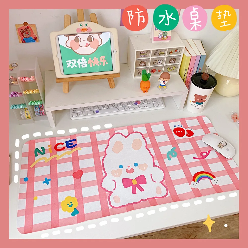 

Kawaii Cartoon Soft Table Antiskid Waterproof Desk Mat Mouse Pad Big Size Desktop Keyboard Pad Mat School Stationery Accessories