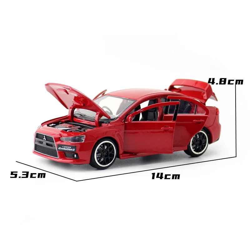 Jackiлюбые/литые игрушки модели/Масштаб 1:32/Mitsubishi EVO X 10 гоночный автомобиль