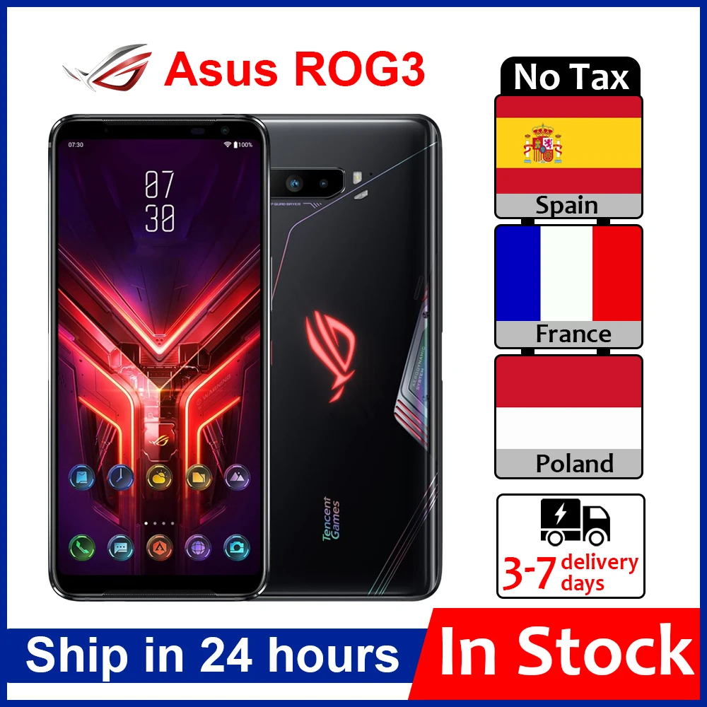 New Global Rom Asus ROG 3 5G Gaming Phone 6.59" Snapdragon865/865 Plus 6000mAh 144HZ FHD+ AMOLED NFC ROG Phone 3 ROG3 Smartphone