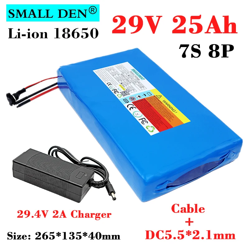 

Аккумуляторная батарея 7S8P, 18650 мАч, 25000 в, 30 А, BMS + 2 А
