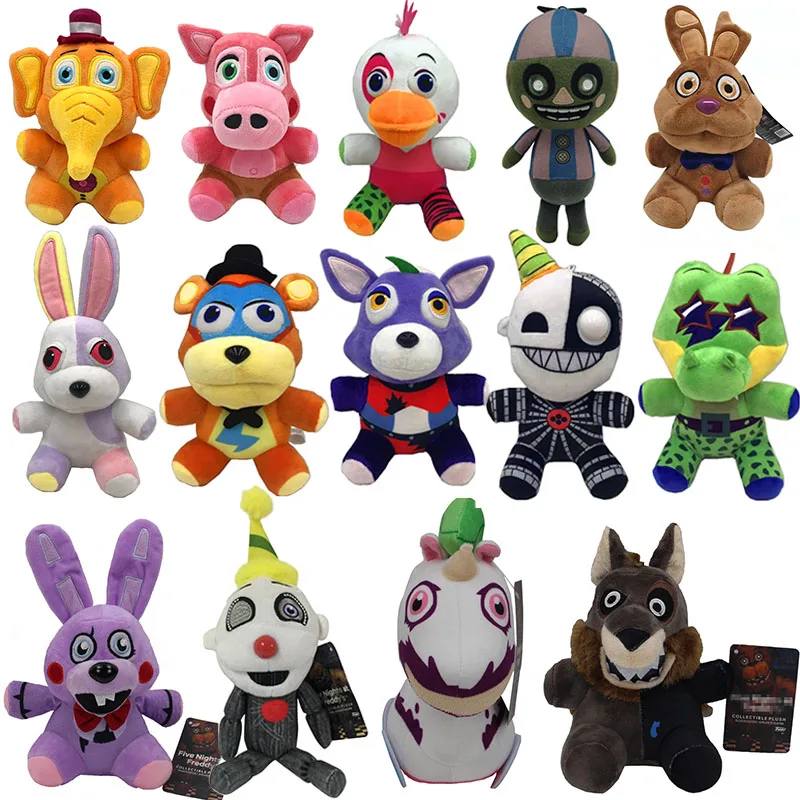 Плюшевые игрушки FNAF милые животные Фокси Бонни медведь Чика клоун мягкие