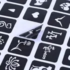 Татуировка хной, блестящий трафарет с татуировкой, Женский рисунок, цветок, детская девочка, милый мультяшный маленький шаблон I0v1