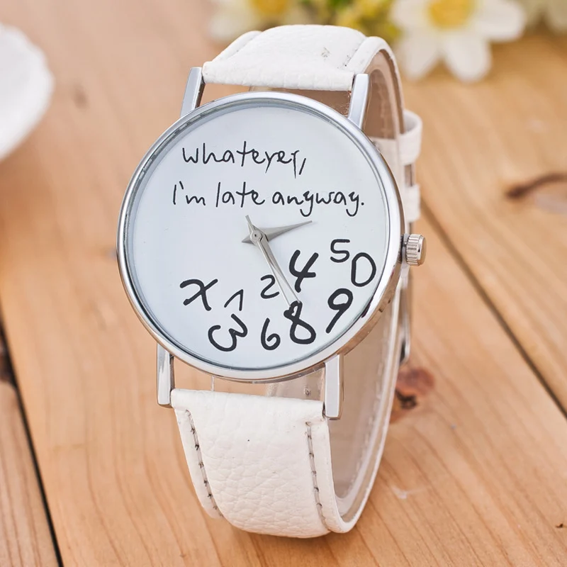 Новые Изысканные женские кварцевые часы с простым принтом из любого сплава