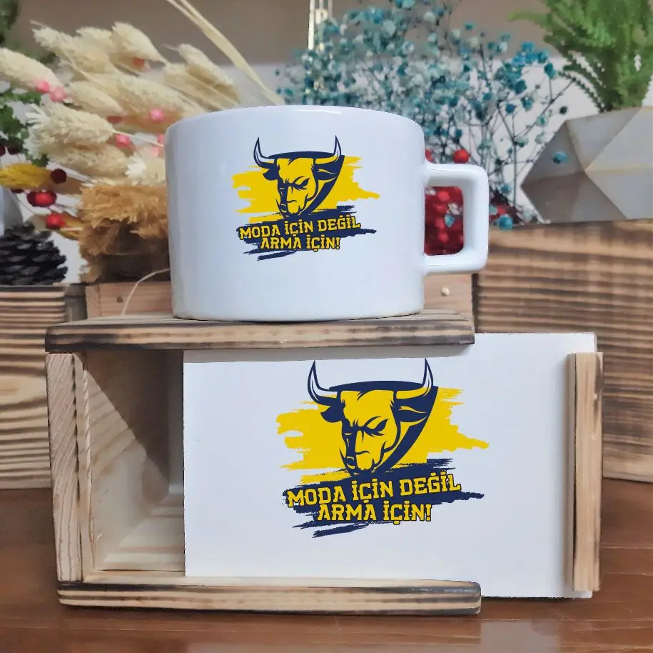 

Yellow Navy Design Wood Boxed Luxury Cup Mug