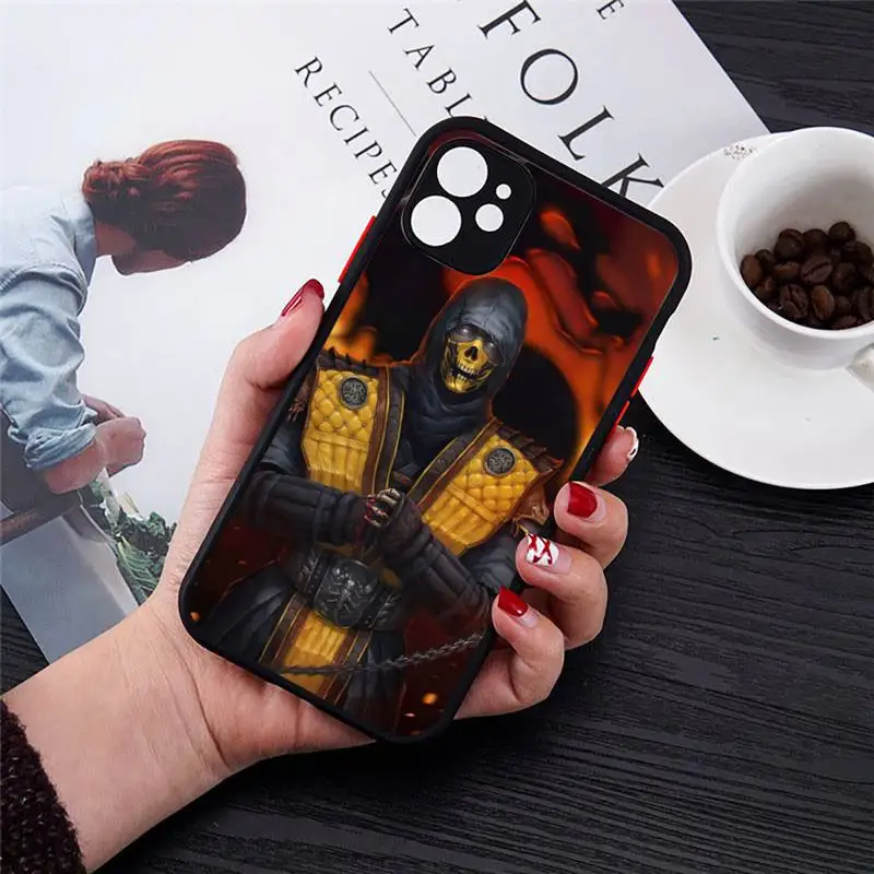

Beautiful animationMortal Kombat Phone Case Matte Transparent for iPhone 7 8 11 12 s mini pro X XS XR MAX Plus cover funda