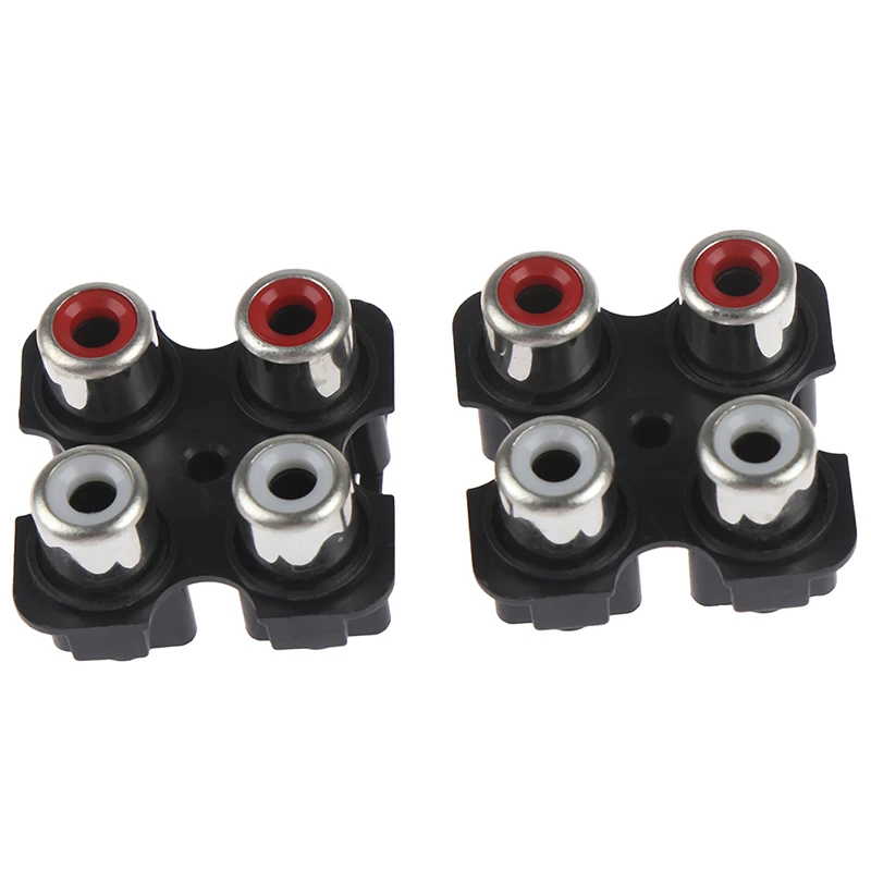 

1 Pair New RCA Female Socket Connector Chassis Panel Mount Adapter Audio Terminal Plug