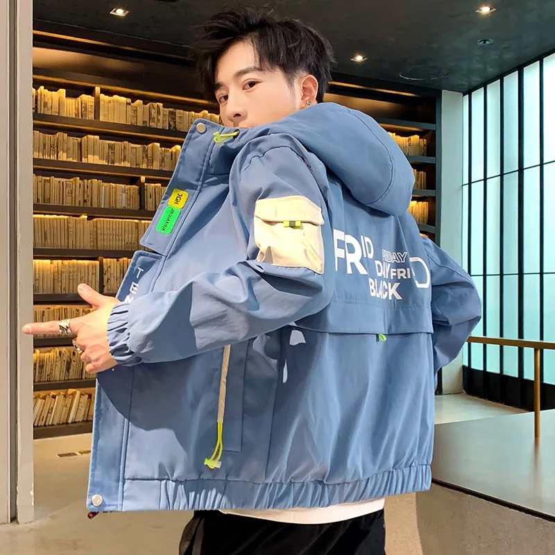 Coat Men Outerwear Men's Jacket Spring Autumn 2020 New Arrival South Korean Fashion Trend Instagram Overalls Casual Male | Мужская