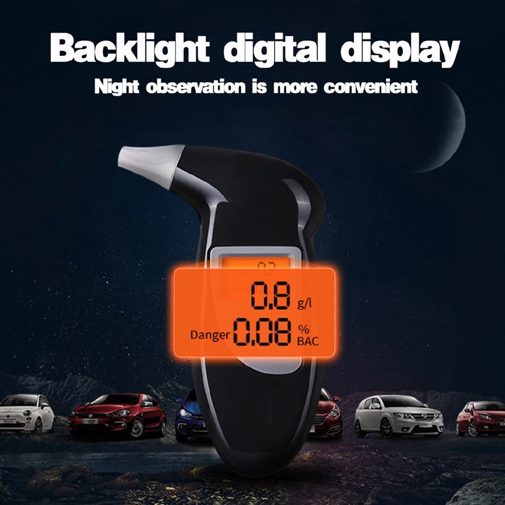 Цифровой алкотестер анализатор дыхания полицейский спиртометр Алкотестер для