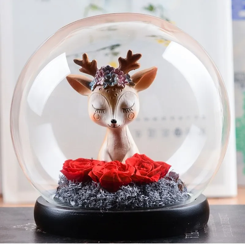 Ваза декоративная стеклянная диаметр компл./упак. = 15 см 18 Круглый купол