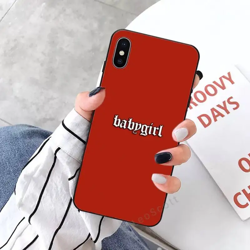 

Babe babygirl honey line Text art Phone Cases for iPhone 11 12 mini pro XS MAX 8 7 6 6S Plus X 5S SE 2020 XR