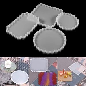 Круглые квадратные прямоугольные волны подставка основа Силиконовая Форма Смола формы эпоксидная смола УФ DIY Смола ремесло украшение дома инструменты ручной работы
